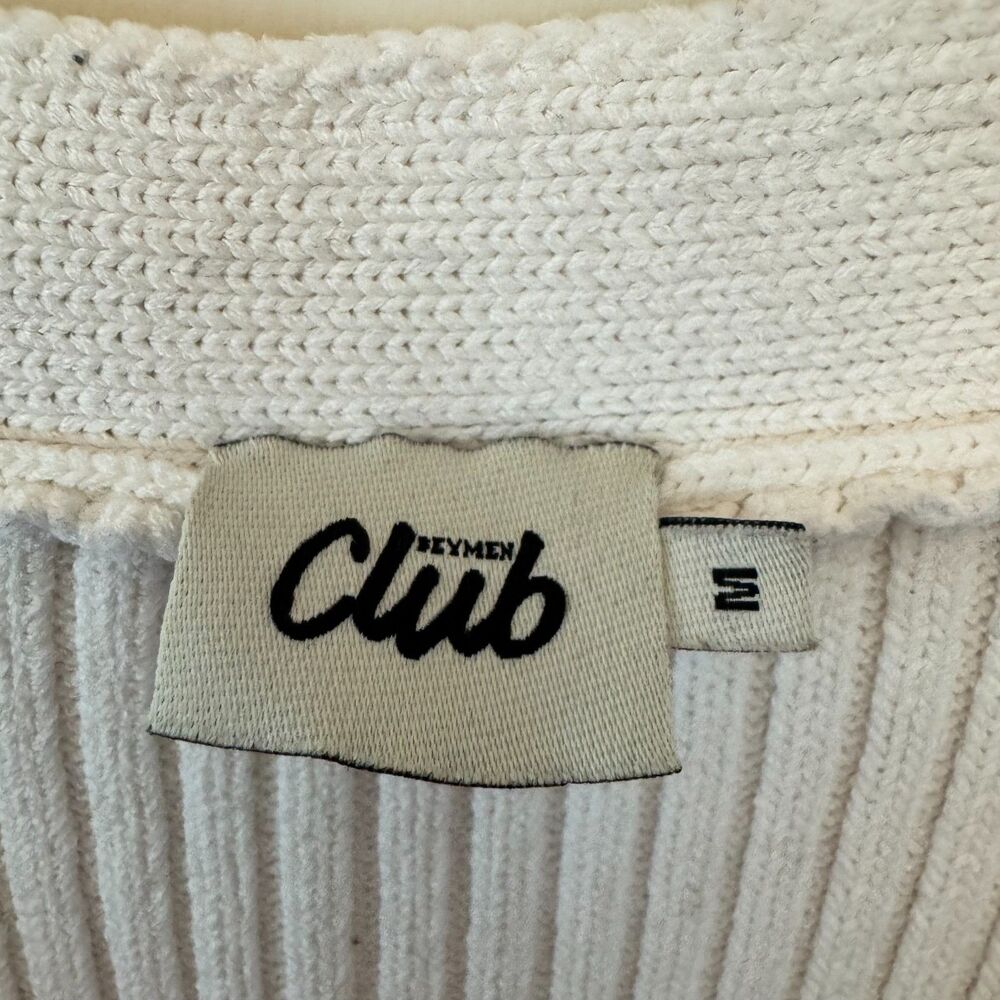 Club Beymen Women's Off-White Ribbed Snap Button Cardigan Sweater Size M - Picture 7 of 8